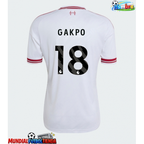 Camiseta Liverpool Cody Gakpo #18 Segunda Equipación Replica 2026-27 mangas cortas